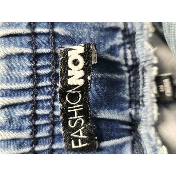 NWOT Fashion Nova Jean Women's XS Joggers Elastic Ankle High Rise - Picture 9 of 10